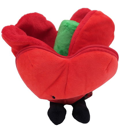 Flipetz Bamse - I love You Heart - Flower Red