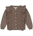 Konges Sløjd Cardigan - Uld - Strik - Fiol Frill - Brunmeleret