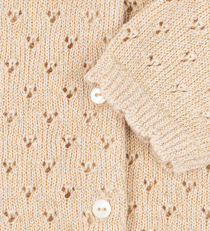 Konges Sløjd Cardigan - Strik - Buttercream m. Hulmønster Konges Sløjd Cardigan - Strik - Buttercream m. Hulmønster