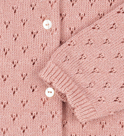 Konges Sløjd Cardigan - Strik - Mellow Rose m. Hulmønster Konges Sløjd Cardigan - Strik - Mellow Rose m. Hulmønster