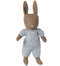 Maileg Hare - Micro - Strikket Dragt - Brun/Blå Maileg Hare - Micro - Strikket Dragt - Brun/Blå