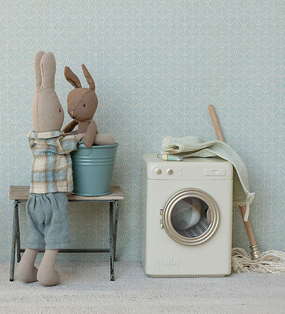 Maileg Hare - Micro - Strikket Dragt - Brun/Blå