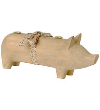 Maileg Trælysestage - Gris - Advent - Natur Maileg Trælysestage - Gris - Advent - Natur