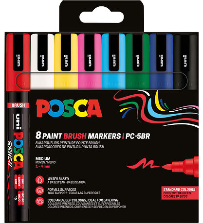 Posca Tuscher - PC-5BR - 8 stk. - Multifarvet Posca Tuscher - PC-5BR - 8 stk. - Multifarvet