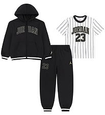 Jordan Sweatsæt - Sort/Hvid m. Guld
