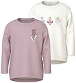 Name It Bluse - 2-pak - NmfVix - Cloud Dancer/Keepsake Lilac Par