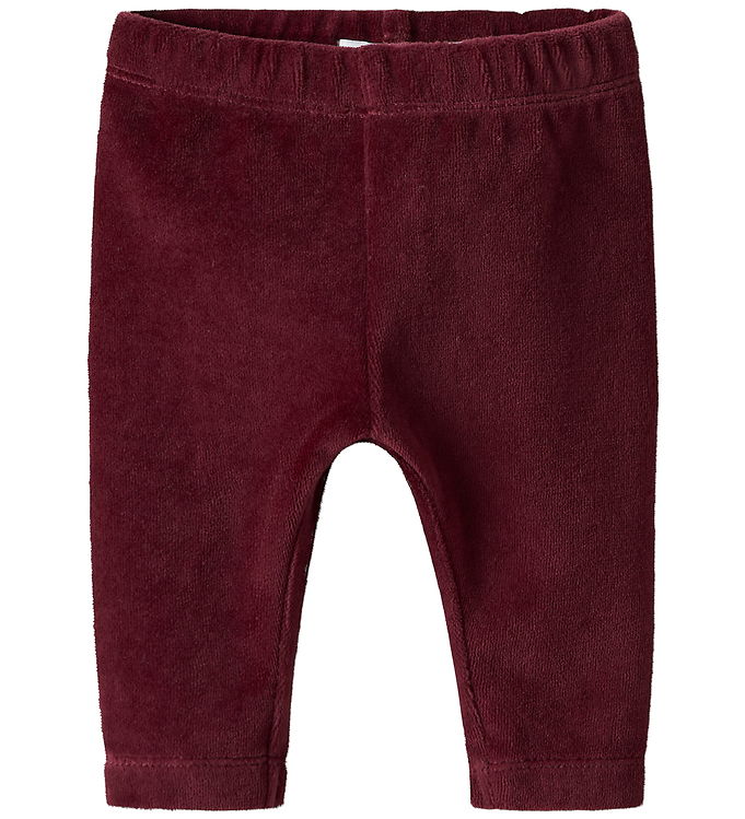 Name It Leggings - Velour - NbfRoxy - Burgundy