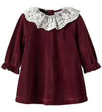 Name It Kjole - Velour - NbfRoxy - Burgundy Name It Kjole - Velour - NbfRoxy - Burgundy