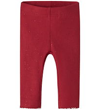 Name It Leggings - NbfRosally - Rib - Jester Red Name It Leggings - NbfRosally - Rib - Jester Red