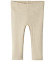 Name It Leggings - NbfRosally - Rib - Cement Name It Leggings - NbfRosally - Rib - Cement