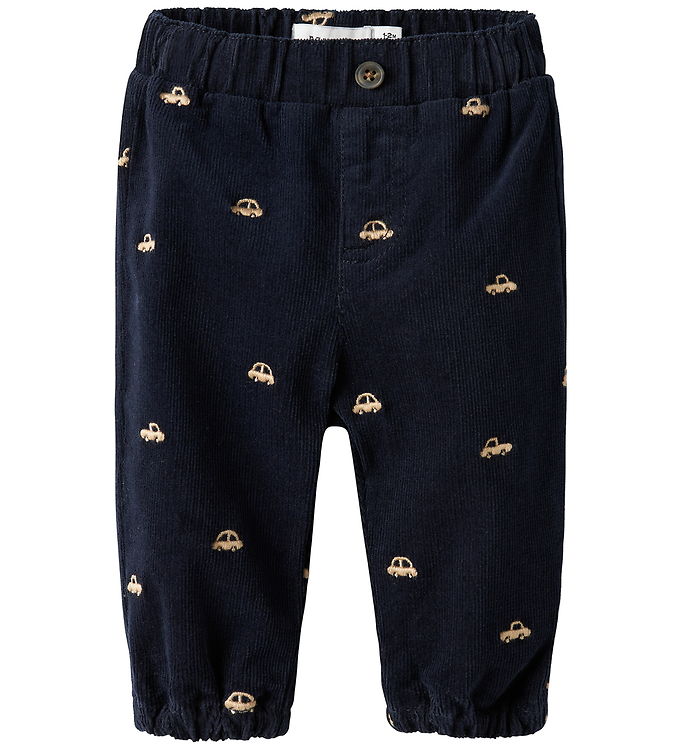 Name It Bukser - Fløjsvelour - NbmBen - Baggy - Navy Blazer