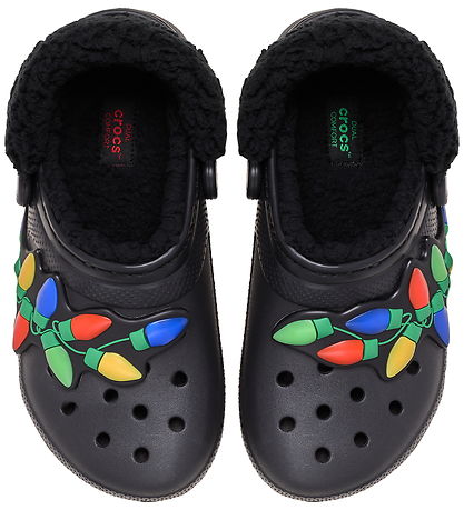 Crocs Sandaler - Classic Lined Holiday Lights Clog - Sort/Multi Crocs Sandaler - Classic Lined Holiday Lights Clog - Sort/Multi