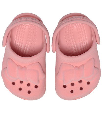 Crocs Sandaler - Crocs Littles Velvet Bow - Powder Pink Crocs Sandaler - Crocs Littles Velvet Bow - Powder Pink