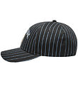 Les Deux Baseball Kasket - Blake W Pinstripe - Raven Grey