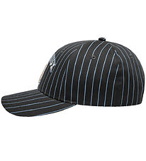 Les Deux Baseball Kasket - Blake W Pinstripe - Raven Grey