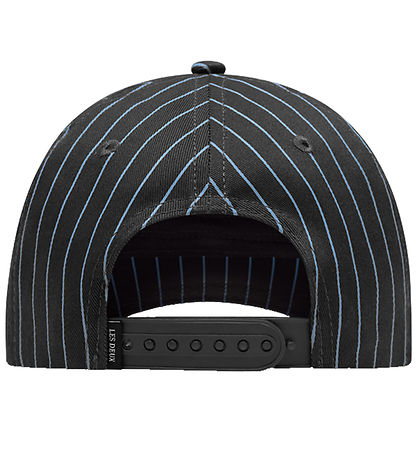 Les Deux Baseball Kasket - Blake W Pinstripe - Raven Grey