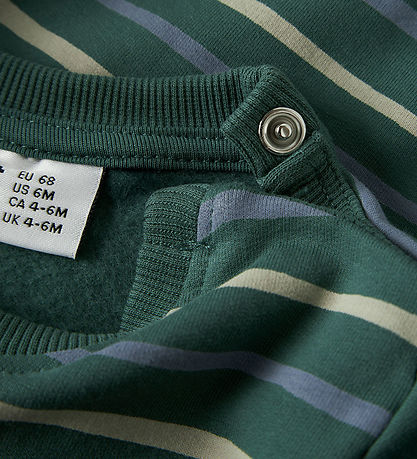 Name It Sweatshirt - NbmVimmer - Bistro Green/Stripes