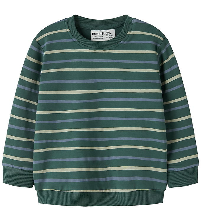 Name It Sweatshirt - NbmVimmer - Bistro Green/Stripes