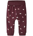Name It Sweatpants - NbfVimone - Burgundy/Bow Name It Sweatpants - NbfVimone - Burgundy/Bow