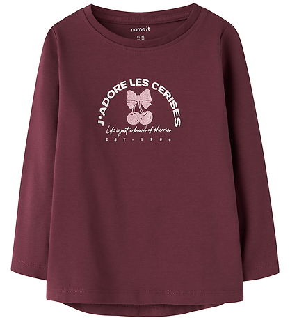 Name It Bluse - NmfVix - Burgundy/Cerises Name It Bluse - NmfVix - Burgundy/Cerises