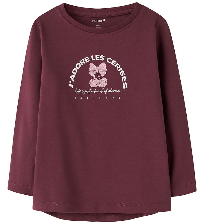 Name It Bluse - NmfVix - Burgundy/Cerises