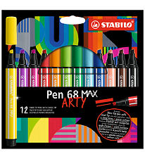 Stabilo Tuscher - Pen 68 Max Arty - 12 stk. - Multifarvet Stabilo Tuscher - Pen 68 Max Arty - 12 stk. - Multifarvet