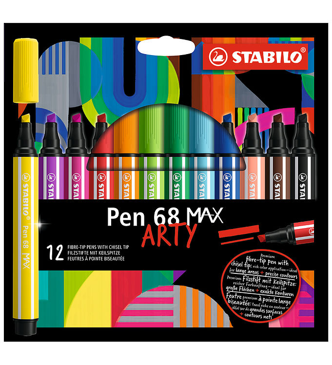 Stabilo Pen 68 Max Arty - Tuscher - 12 stk - Multifarvet