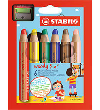 Stabilo Farveblyanter - Woody - 8806-2 - Multifarvet Stabilo Farveblyanter - Woody - 8806-2 - Multifarvet