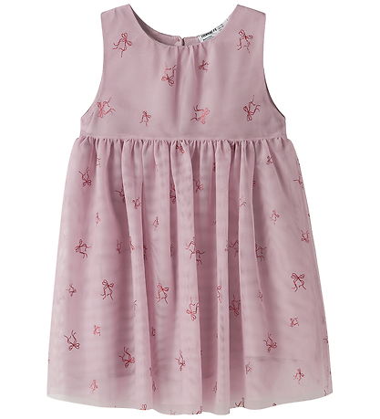 Name It Kjole - NmfVabos - Keepsake Lilac/Bows Name It Kjole - NmfVabos - Keepsake Lilac/Bows