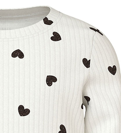 Name It Bluse - NmfVemma - Cloud Dancer/Tiny Heart Name It Bluse - NmfVemma - Cloud Dancer/Tiny Heart