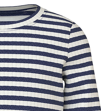 Name It Bluse - NmfVemma - Cloud Dancer/Beacon Blue Stripe