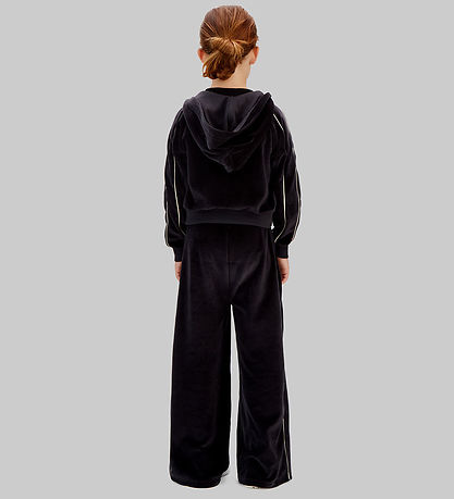 Calvin Klein Bukser - Wide - Velour - Black