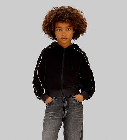 Calvin Klein Cardigan - Velour - Sort