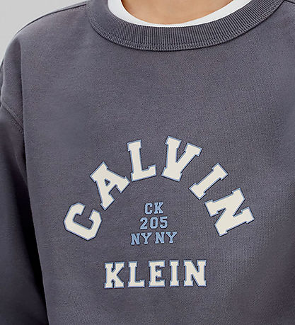 Calvin Klein Sweatshirt - Varsity - Coal Grey Calvin Klein Sweatshirt - Varsity - Coal Grey