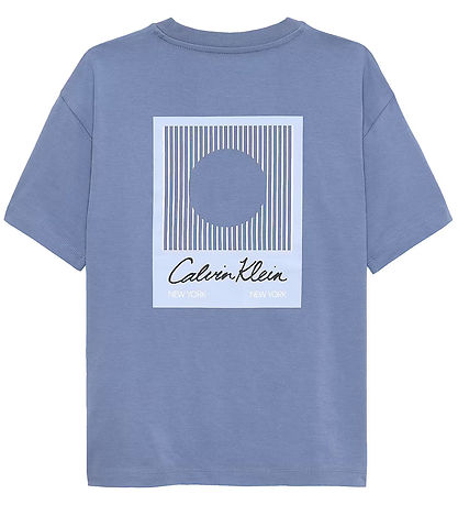 Calvin Klein T-shirt - Polaroid - Satin Blue Calvin Klein T-shirt - Polaroid - Satin Blue