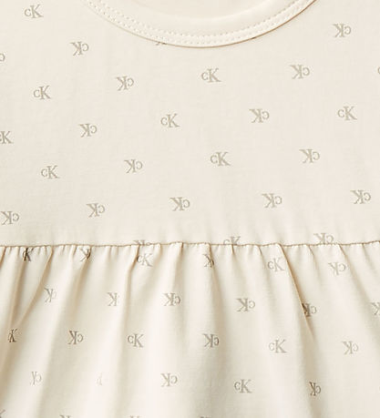 Calvin Klein Kjole - AOP  - Monologo White
