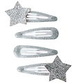 Name It Hårklemme - 4-pak - NmfRosa - Silver/STARS