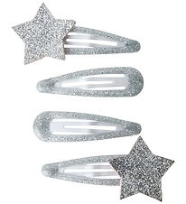Name It Hårklemme - 4-pak - NmfRosa - Silver/STARS Name It Hårklemme - 4-pak - NmfRosa - Silver/STARS
