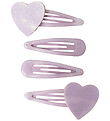 Name It Hårklemme - 4-pak - NmfRosa - Keepsake Lilac/HEARTS Name It Hårklemme - 4-pak - NmfRosa - Keepsake Lilac/HEARTS