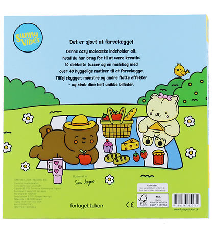 Livre Forlaget Tukan - Sunny Vibes - Cozy Coloriage boîte