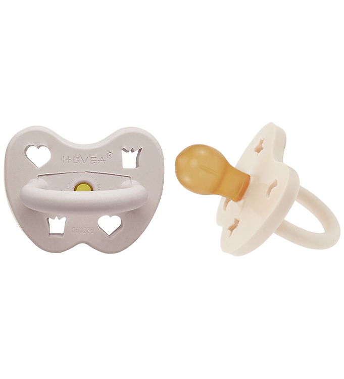 Hevea Sutter - 3-36 mdr - 2-pak - Naturgummi - Milky/Soft Pebble