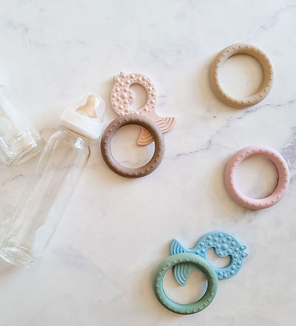 Hevea Bidering - 2-pak - Sand & Tan Beige Hevea Bidering - 2-pak - Sand & Tan Beige