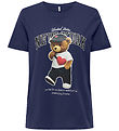 Kids Only T-shirt - KogLina - Bear O-Neck Top - Midnight Sail/Ne Kids Only T-shirt - KogLina - Bear O-Neck Top - Midnight Sail/Ne