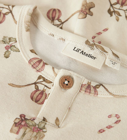 Lil Atelier Nattøj - NmnLayo - Turtledove/Christmas