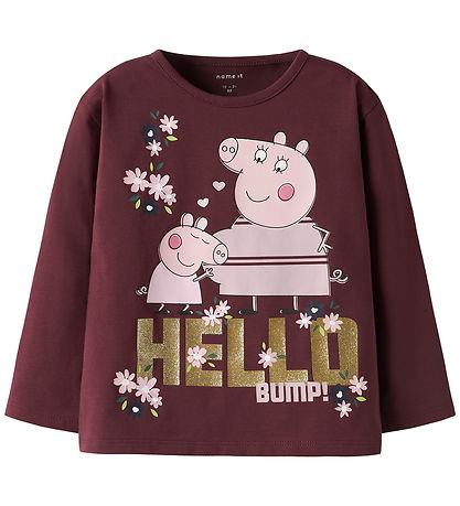 Name It Bluse - NmfOra - Peppa - Burgundy Name It Bluse - NmfOra - Peppa - Burgundy