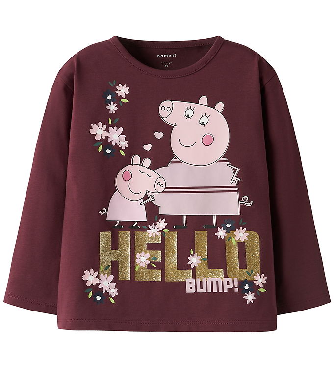 Name It Bluse - NmfOra - Gurli Gris - Burgundy