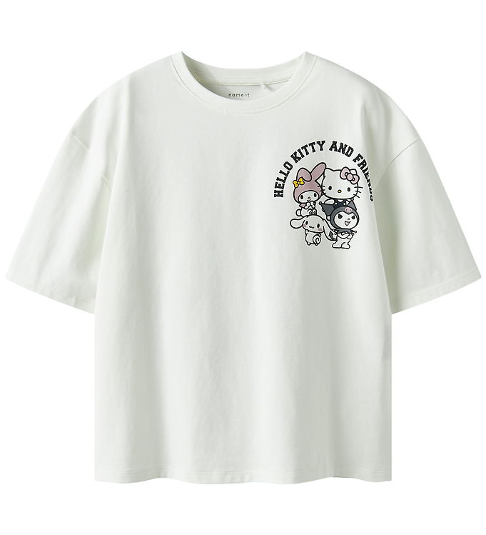 Name It T-shirt - NkfOda - Hello Kitty - Cloud Dancer