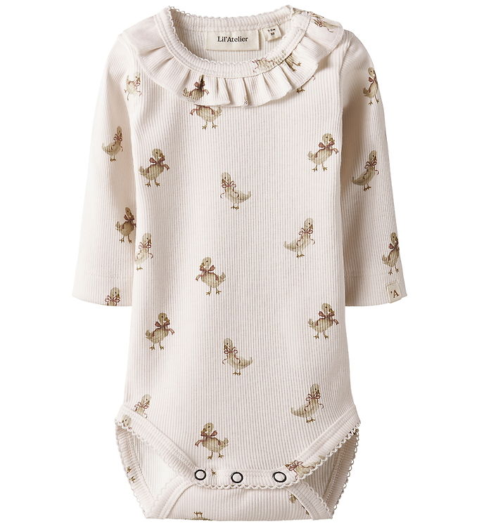 Lil' Atelier NbfLavo Rib Body L/Æ - Almost Mauve/Goose