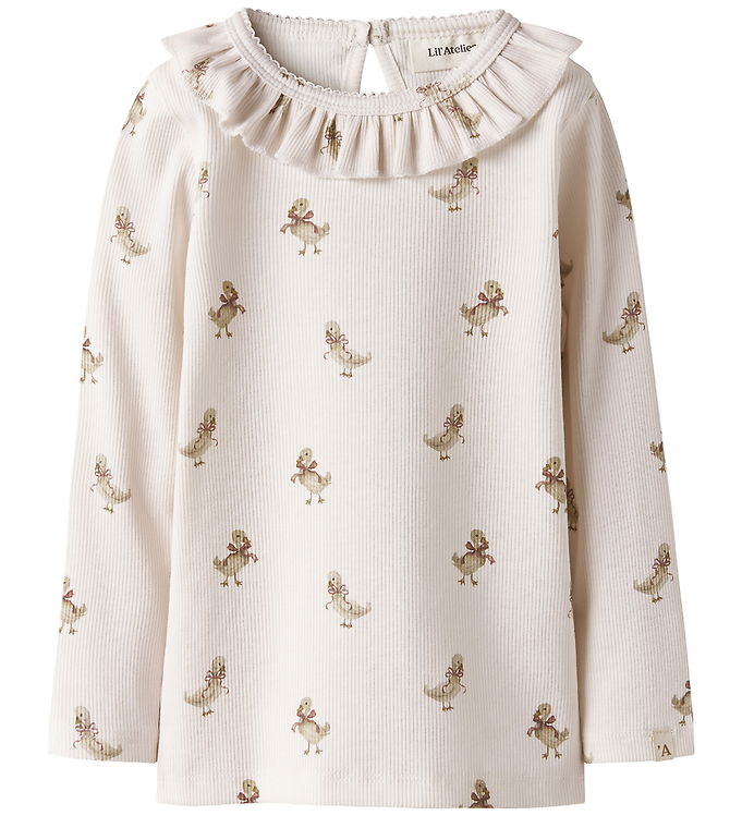 Lil' Atelier Bluser - Rib - NbfLavo - Almost Mauve/Goose