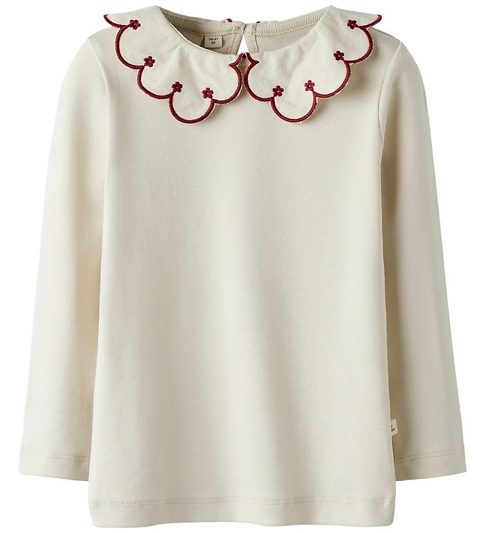Lil Atelier Bluse - NmfFundo - Turtledove/ Red Dahila